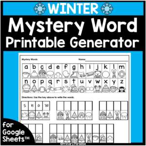 Winter Mystery Words