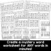 ASL Mystery Word Practice American Sign Language Editable - Image 2