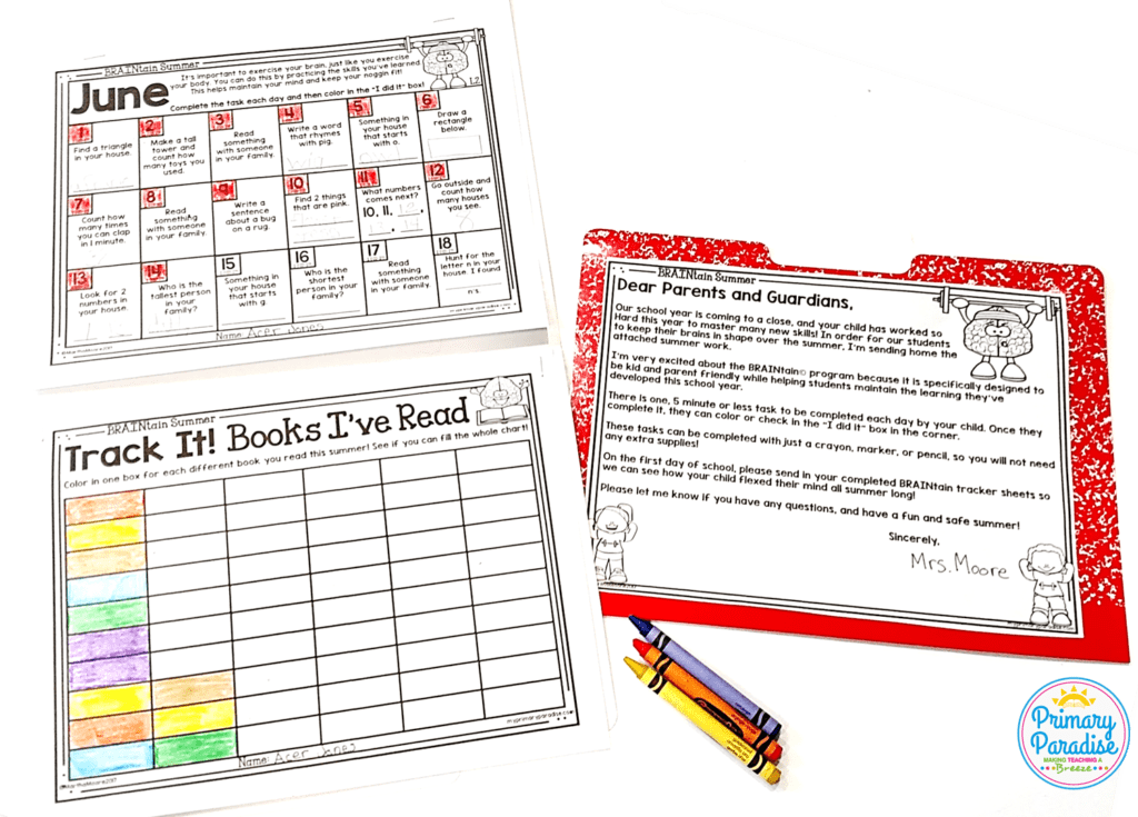 Summer Slide is real, but you can prevent it with no prep BRAINtain. These daily, 5 min brain exercises parents and kids will love!