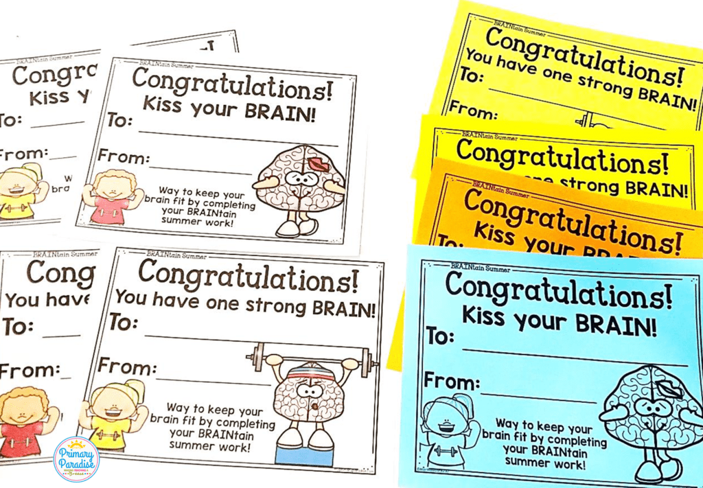 Summer Slide is real, but you can prevent it with no prep BRAINtain. These daily, 5 min brain exercises parents and kids will love!