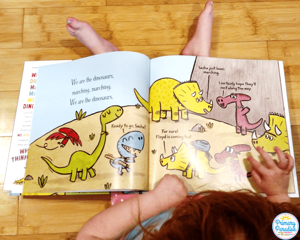 Use Laurie Berkner's We are the Dinosaurs to teach dialogue with this fun, free activity! 