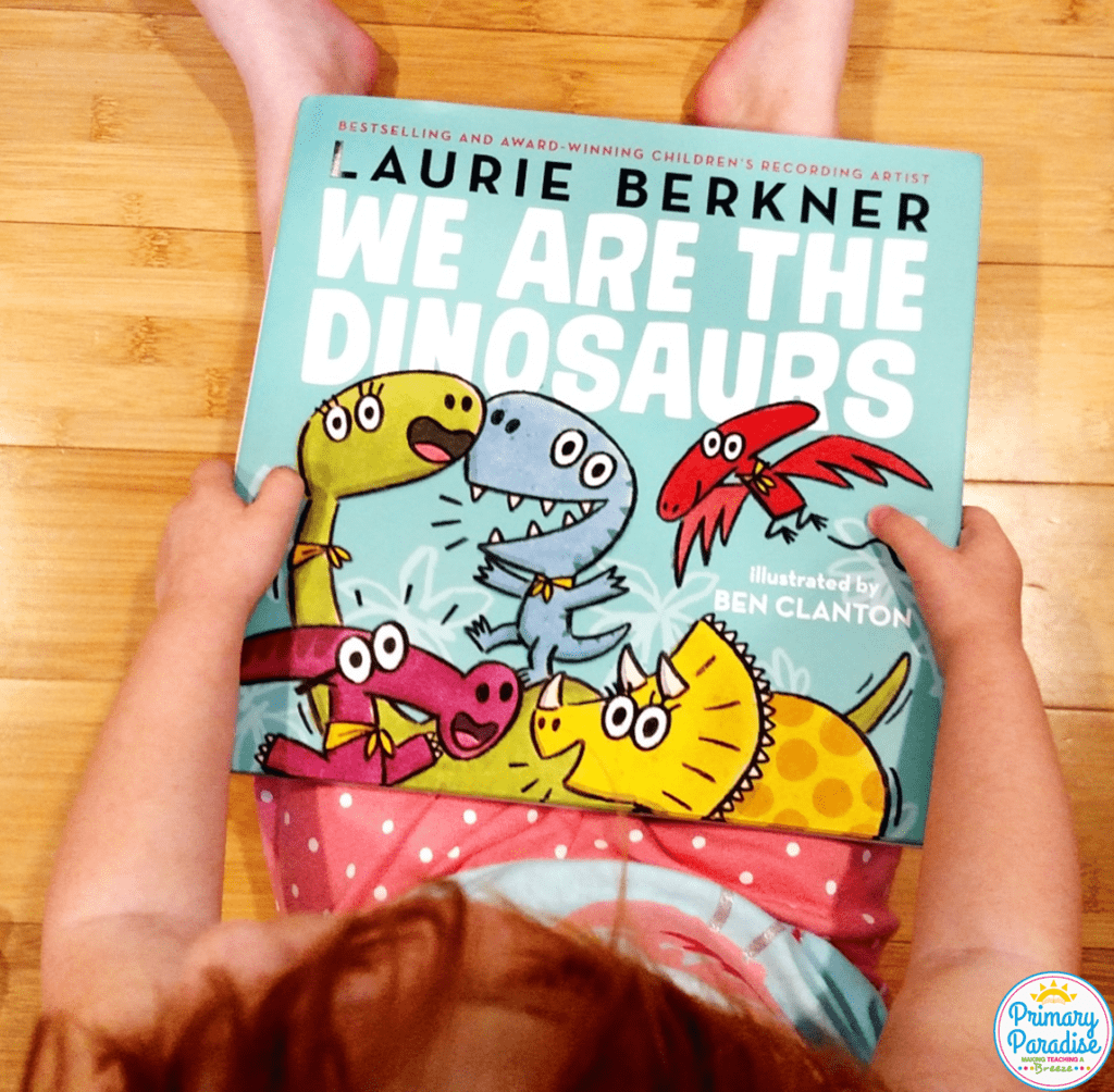 Use Laurie Berkner's We are the Dinosaurs to teach dialogue with this fun, free activity!