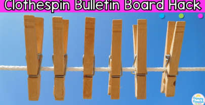 Clothespin Tacks for Bulletin Boards: Make Changing Student Work Easier