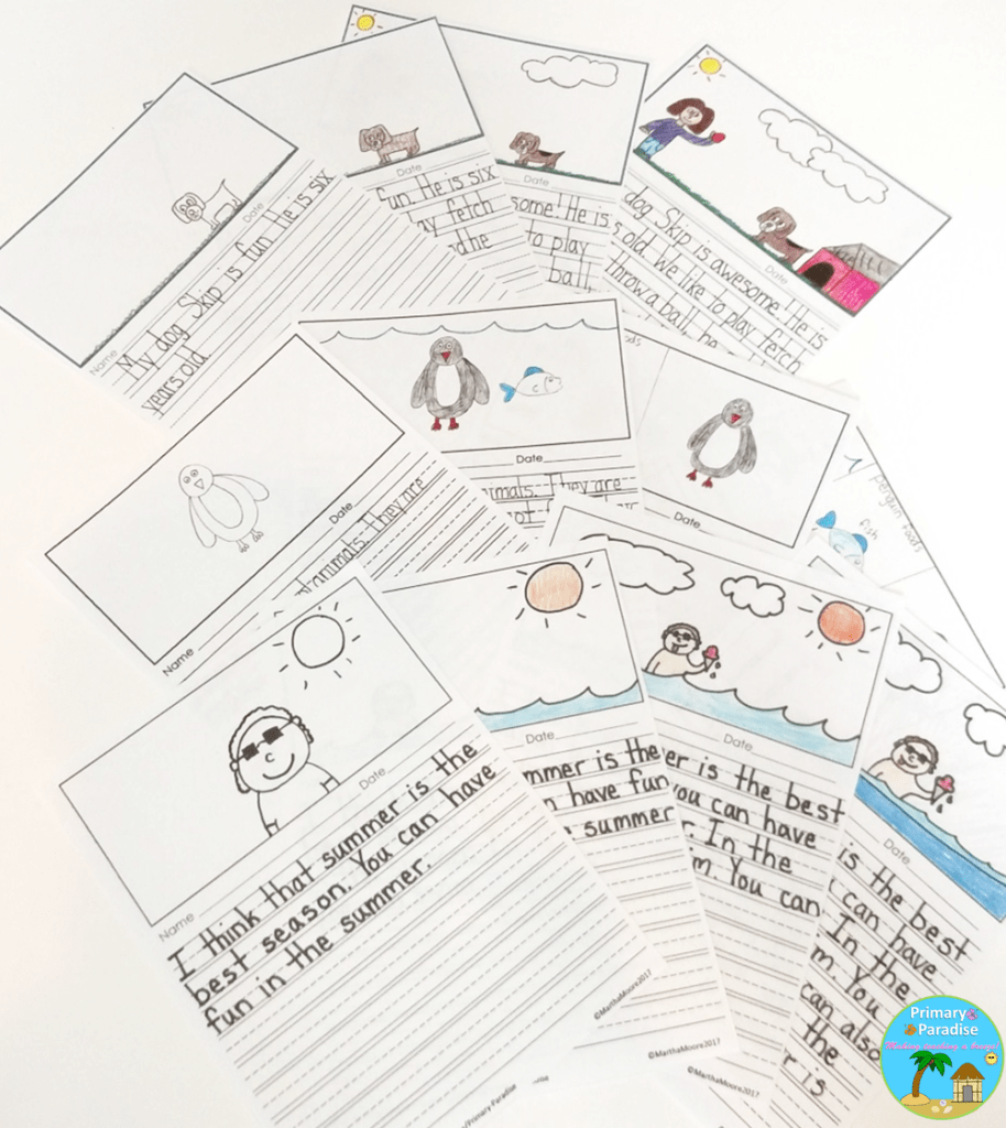 Struggling writers in your kindergarten, first grade, and second grade classrooms? Help them improve their writing with these visual writing rubrics! Perfect for informational, personal, and opinion writing!