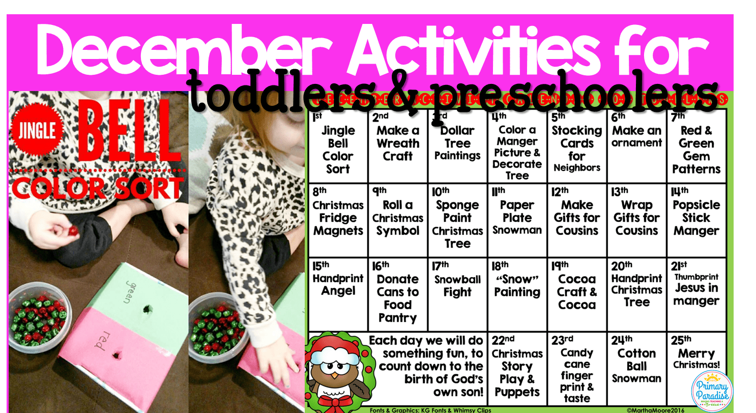 December Activities Calendar