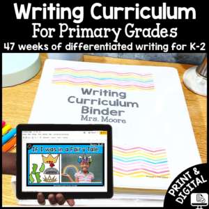 print and digital writing curriculum for primary grades. 47 weeks of differentiated writing for k-2