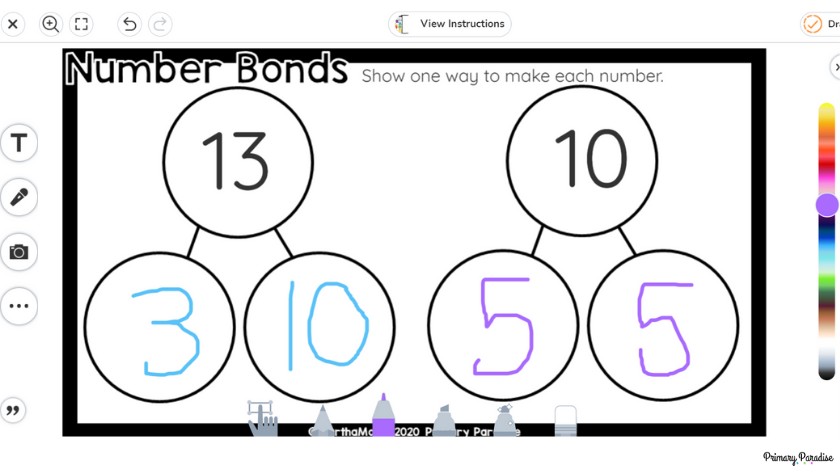 A number bond activity for Seesaw.