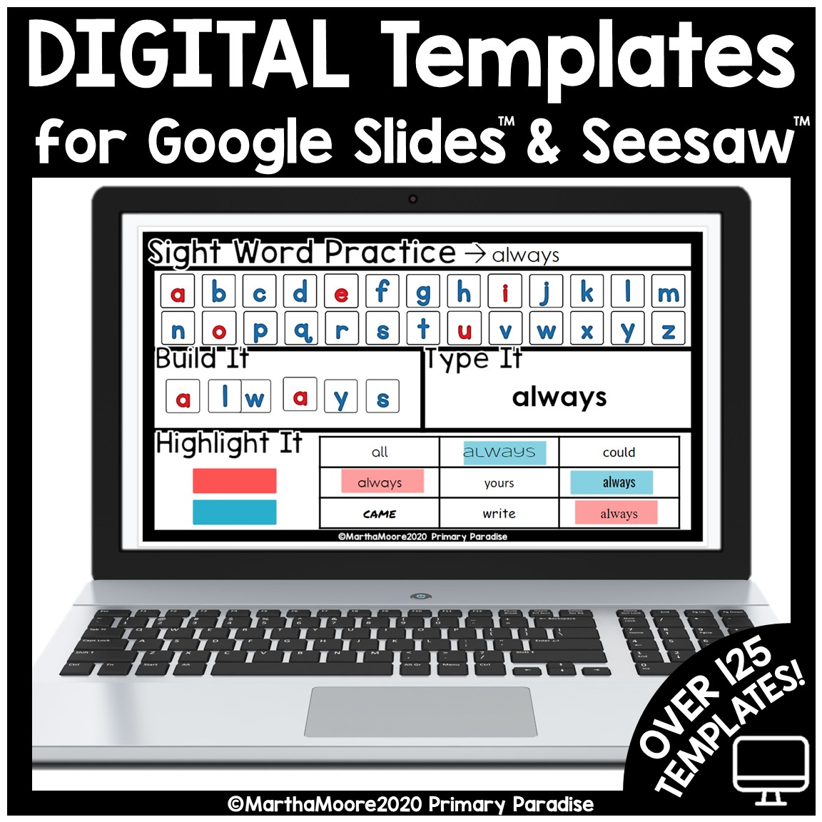 Digital Templates for Students Seesaw and Google Slides