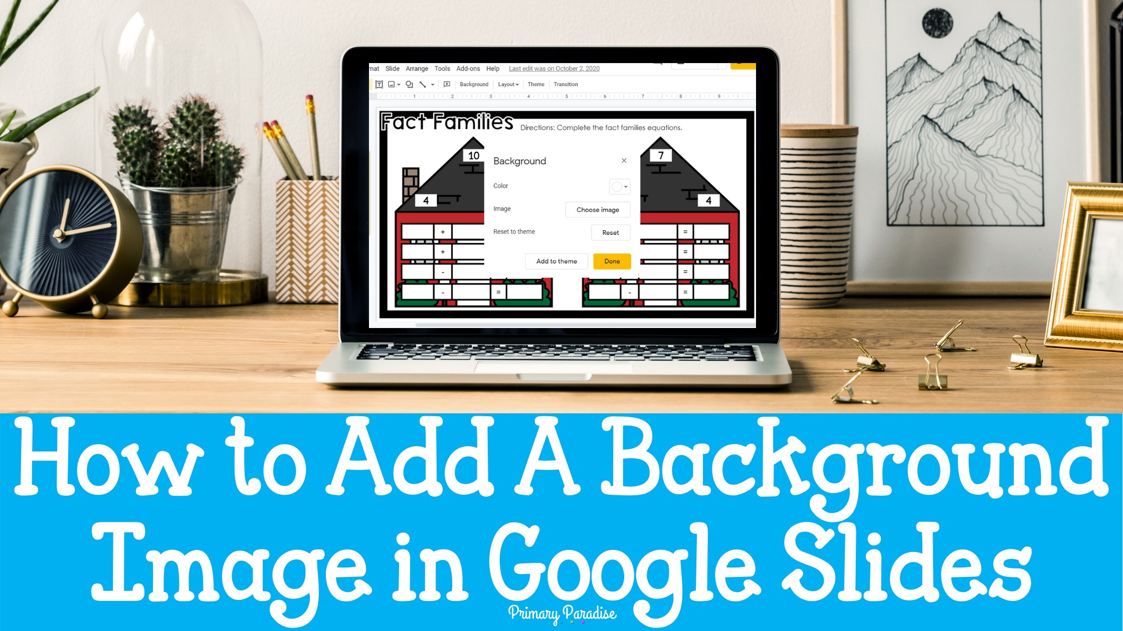 How to Add a Background Image in Google Slides -