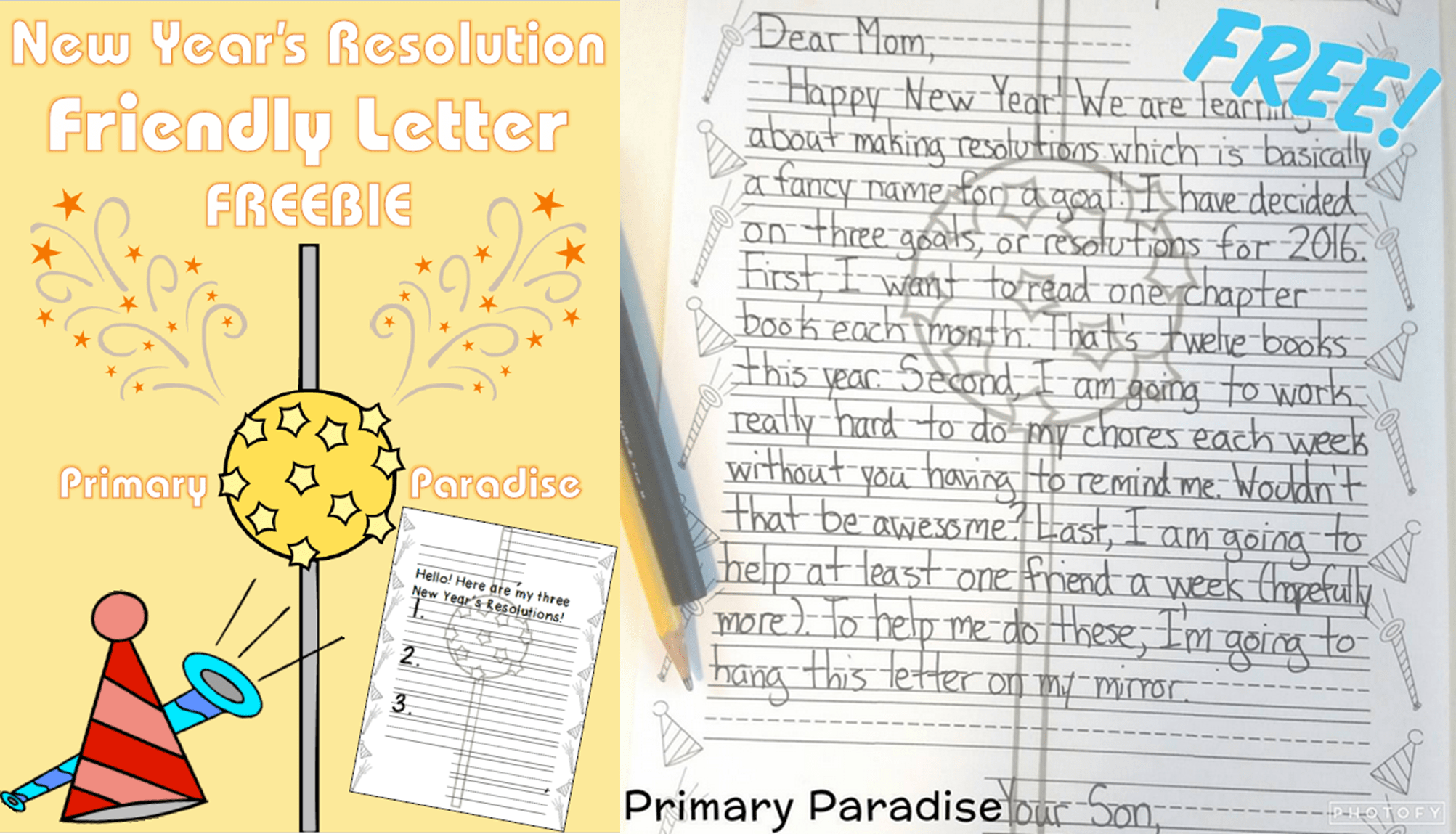 New Year Letter Freebie