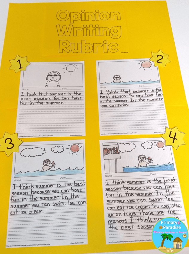 Struggling writers in your kindergarten, first grade, and second grade classrooms? Help them improve their writing with these visual writing rubrics! Perfect for informational, personal, and opinion writing!