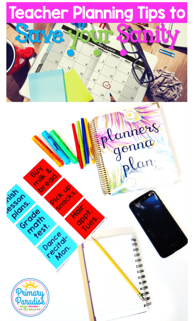 Staying organized isn’t easy! Read to learn 4 teacher planning tops to help you stay organized! These are so helpful for the beginning of the year, or any time of the year!