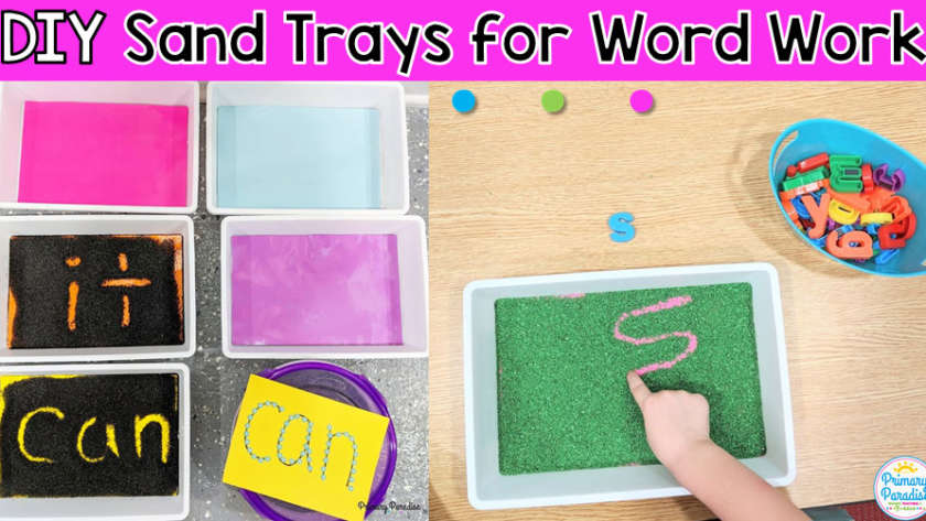 DIY Sand Trays for Word Work