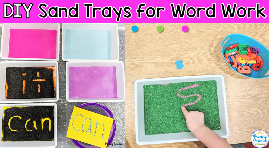 DIY Sand Trays for Word Work