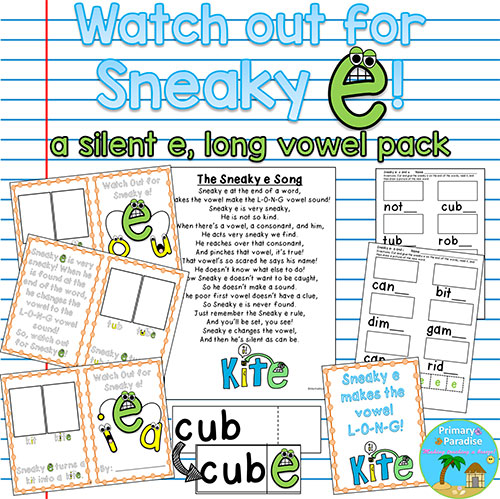 Sneaky e magic e or silent e activities