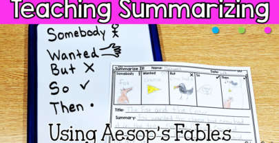 Teaching Summarizing using Aesop’s Fables