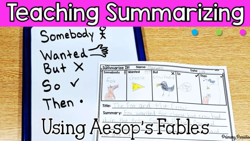 Teaching Summarizing using Aesop’s Fables